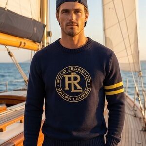 Vintage Polo Jeans Co. Ralph Lauren Crest Knit Sweater Y2K– Size XL